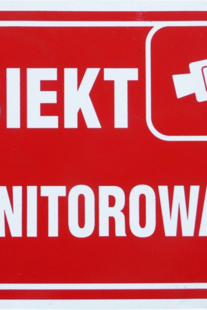 Tablica inform. “obiekt monitorowany”