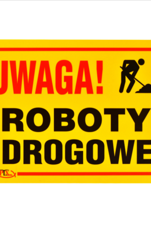 Tablica inform. “roboty drogowe”