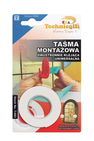 Taśma dwustronna piankowa 1.5mb/19mm Technicol