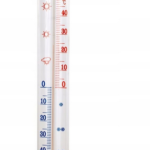 Termometr zaokienny 28cm brązowy