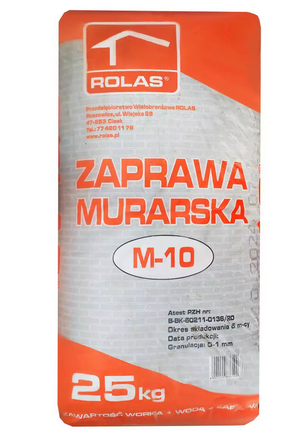 Zaprawa murarska M10 25kg ROLAS (48/pal)
