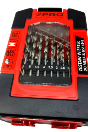 Zestaw wierteł do metalu HSS 19szt 1-10 x 0,5mm