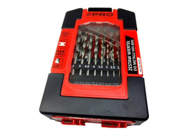 Zestaw wierteł do metalu HSS 19szt 1-10 x 0,5mm