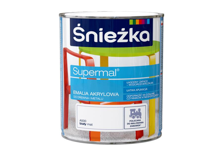 Emalia akrylowa 0,8L biała A500 mat Śnieżka