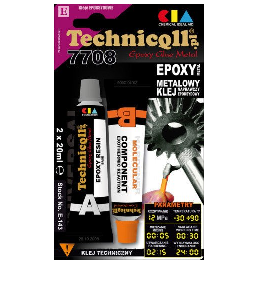 Klej epoksydowy 2x20ml do metalu Technicol  E-143