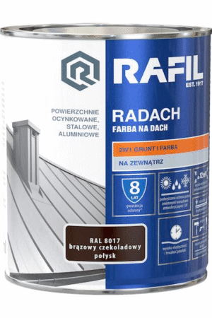 Radach farba na dach 0,75 brąz połysk RAL 8017