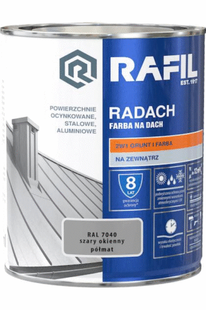 Radach farba na dach 0,75 szary półmat RAL 7040