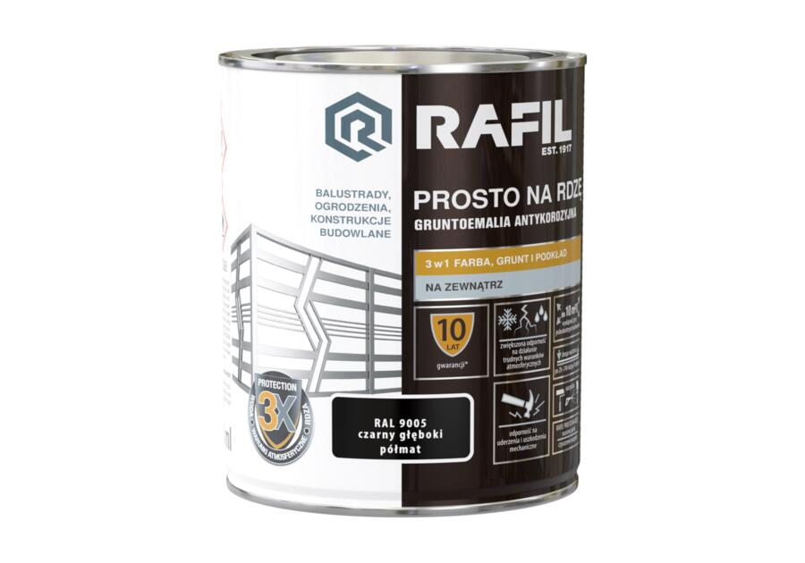Rafil Prosto na rdzę 0.75l czarny gł.półmat R 9005