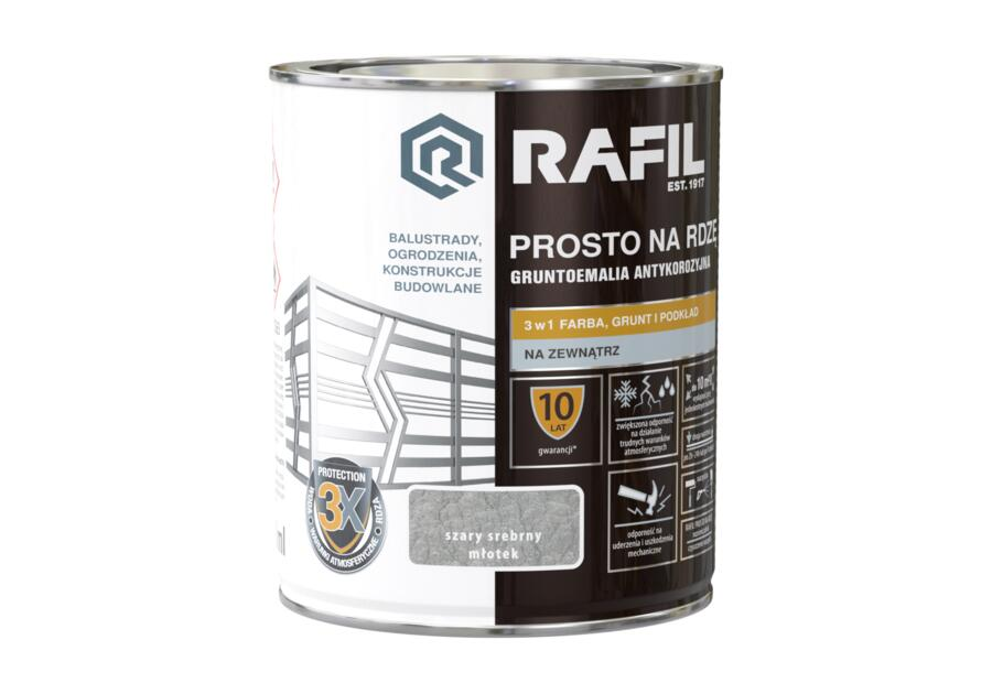 Rafil Prosto na rdzę 0.75l szary srebrny młotek