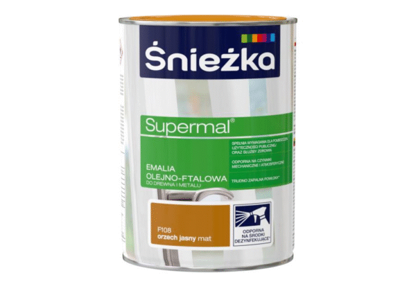 Emalia ftalowa Supermal 0,8 orzech śr mat RAL 8002