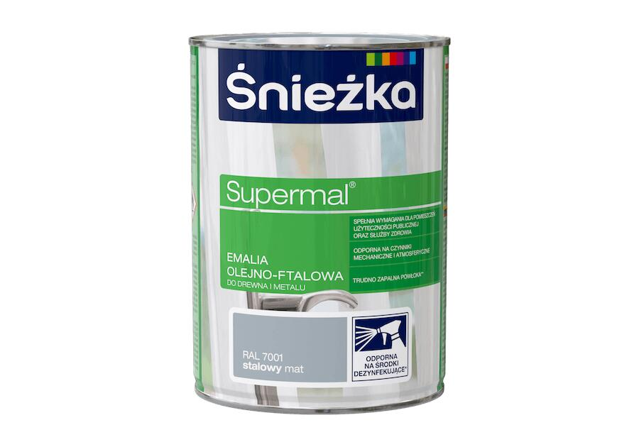 Emalia ftalowa Supermal 0,8 stalowy mat RAL 7001