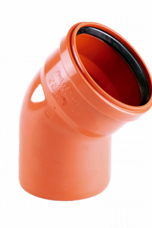 Kolano kanalizacyjne 110×45 pomarań 3.2