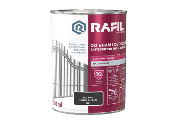 Rafil Brama farba 0,9 czarny głęboki mat RAL 9005