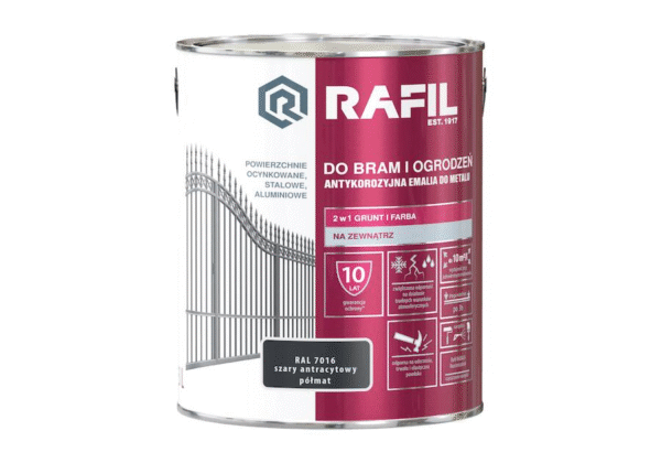 Rafil Brama farba 3L antracyt półmat RAL 7016