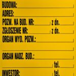 Tablica budowlana informacyjna duża 70×90