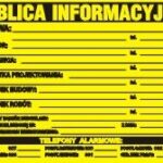 Tablica budowlana informacyjna mała 70×50 B01