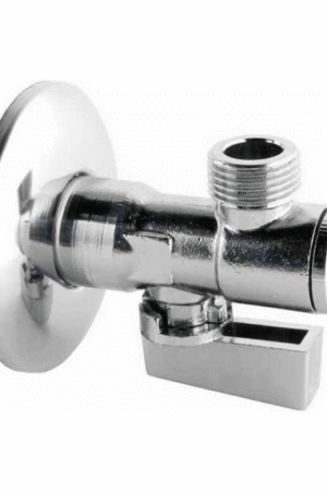 Zawór kątowy 1/2×3/8 filtr, rozeta