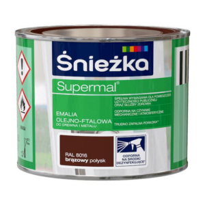 Emalia ftalowa Supermal 0,2 brąz połysk RAL 8016