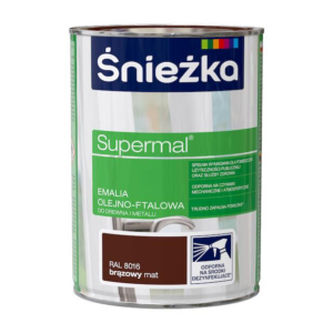 Emalia ftalowa Supermal 0,8 brąz mat RAL 8016