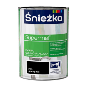 Emalia ftalowa Supermal 0,8 czarny mat F105