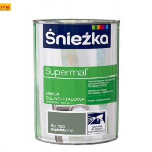 Emalia ftalowa Supermal 0,8 popielaty mat RAL7023