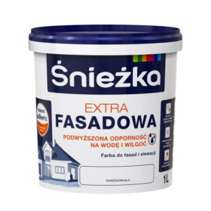 Emulsja zewnętrzna biała 1l fasada Extra Śnieżka