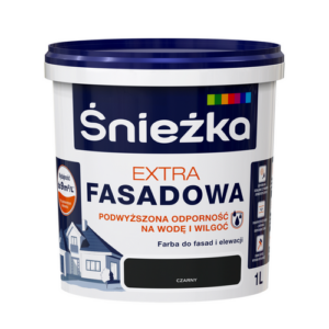 Emulsja zewnętrzna czarny 1l  fasada Extra Śnieżka