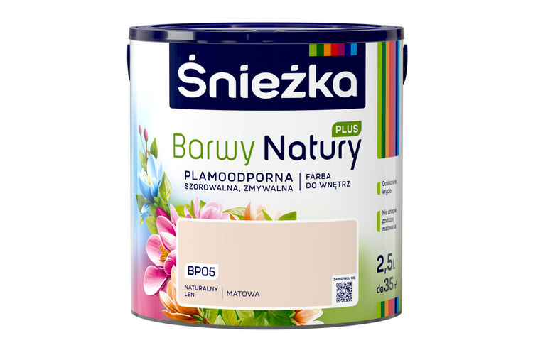 Farba Śnieżka Barwy Natury+ 2,5 Naturalny len BP05