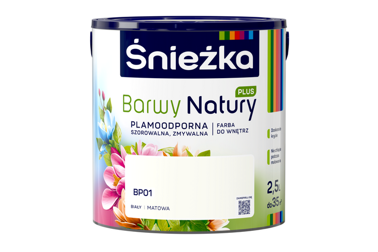 Farba Śnieżka Barwy Natury+ 2,5L Biała BP01