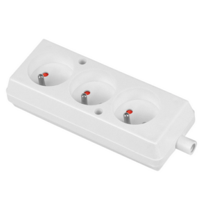 Gniazdko elektryczne wtyczkowe 3x2p+Z  GN-370