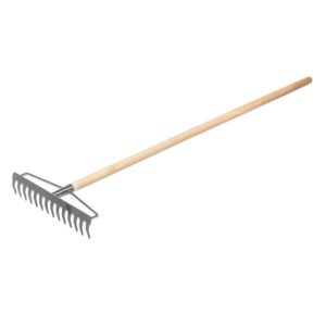 Grabie metalowe 18 oprawione trzonek drewniany