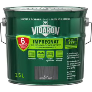 Impregnat do drewna Vidaron 2,5 Antracyt szary V16