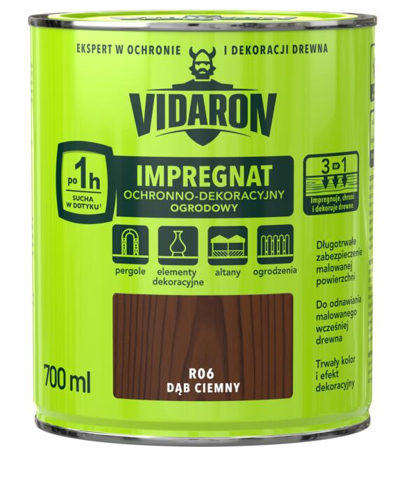 Impregnat ogrodowy Vidaron 0,7 Dąb ciemny R06