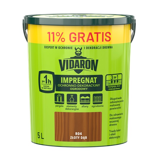 Impregnat ogrodowy Vidaron 4,5/5L Złoty dąb R04