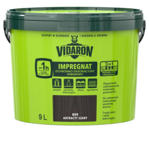 Impregnat ogrodowy Vidaron 9L Antracyt szary R09