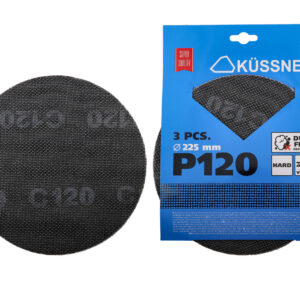 Krążek na rzep 225 siatka czarna gr.120 (3szt.)