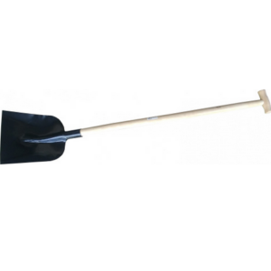 Łopata piaskowa trzonek T drewno czarna  B006/T