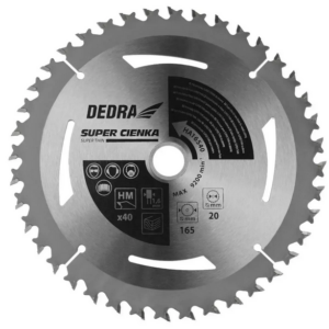 Piła tarczowa do drewna 185x20x1.1×1.6mm  40z