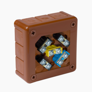 Puszka hermetyczna IP55 Wiplast brąz 98x98x42