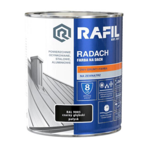 Radach farba na dach 0,75 czarny połysk RAL 9005