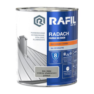 Radach farba na dach 0,75 srebrna półmat RAL 9006