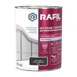 Rafil Brama farba 0,9 czarny głęboki mat RAL 9005