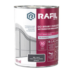 Rafil Brama farba 0,9 szara antracyt półmat R 7016
