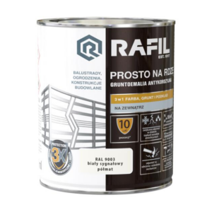 Rafil Prosto na rdzę 0.75l biały syg.półmat R 9003