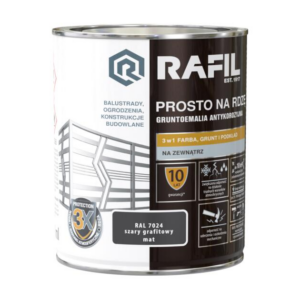 Rafil Prosto na rdzę 0.75l szary grafit mat R 7024