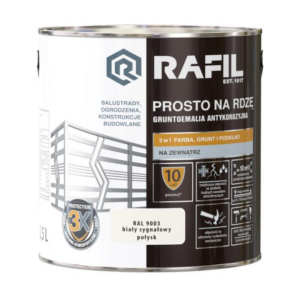 Rafil Prosto na rdzę 2.5l biały syg. połysk R 9003