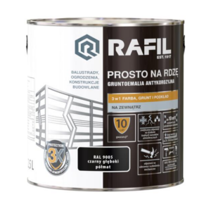 Rafil Prosto na rdzę 2.5l czarny gł. półmat R 9005