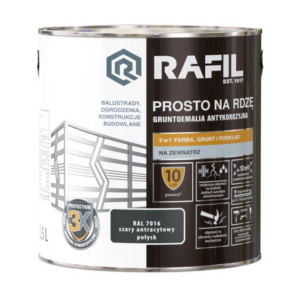 Rafil Prosto na rdzę 2.5l szary ant.połysk R 7016