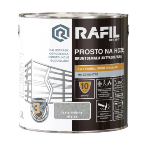 Rafil Prosto na rdzę 2.5l szary srebrny młotek