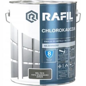 Rafil farba chlorokauczuk 10l szary połysk R7010